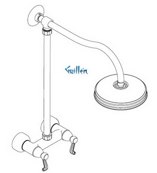Hansgrohe; 06130; Showerpipes dual lever handle wall mount; Series Retroaktiv