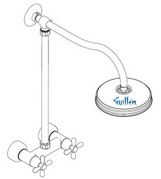 Hansgrohe; 06131; Showerpipes dualcross handle wall mount; SeriesRetroaktiv