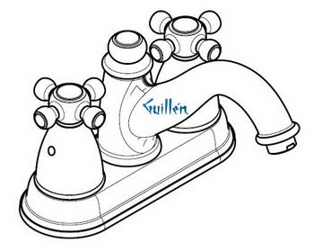 Hansgrohe Axor; 06430; Lavatory faucet dual cross handle for centerset 3 hole; Series Tango C