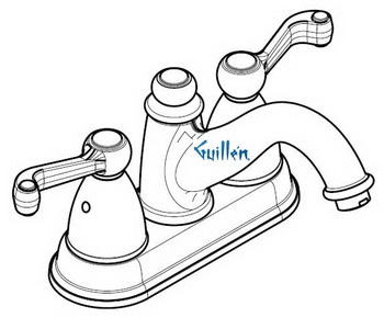 Hansgrohe Axor; 06431; Lavatory faucet dual lever handle for centerset 3 hole; Series Tango C