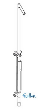 Hansgrohe Axor; 10905; Shower Column dual cube handle wall mount; Series Starck