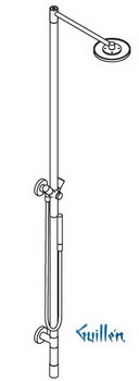 Hansgrohe Axor; 10907; Shower Column dual cube handle wall mount; Series Starck