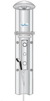 Hansgrohe Axor; 26045; Shower Panel thermostatic single cube handle wall mount; Series Pharo, Exclusiv