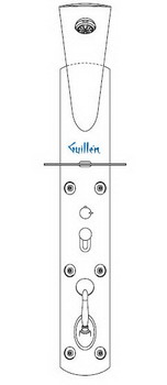 Hansgrohe Axor; 26102; Shower Panel thermostatic single cube handle wall mount; Series Pharo, Prestige