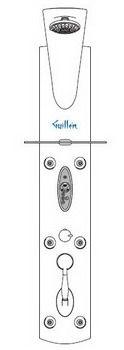 Hansgrohe Axor; 26131; Shower Panel thermostatic single cube handle wall mount; Series Pharo, Prestige
