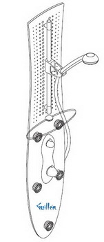 Hansgrohe Axor; 26500; Shower Panel thermostatic single cube handle wall mount; Series Pharo, Moonlight ML20