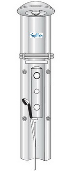Hansgrohe Axor; 26645; Shower Panel thermostatic single cube handle wall mount; Series Pharo, Exclusiv