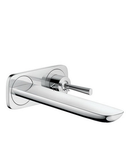 Hansgrohe 15085001; Puravida; wall mounted single handle faucet trim; in Chrome - Use Hansgrohe 31086001