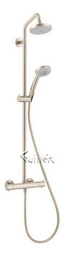 Hansgrohe 27169821; Croma; showerpipe thermostatic exposed shower; in Brushed Nickel