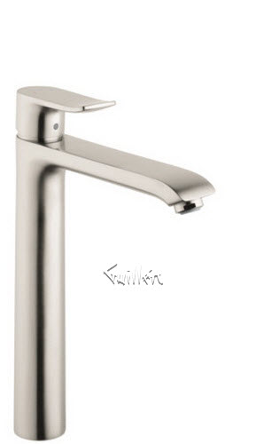 Hansgrohe 31082821; Metris E; single hole faucet highriser; in Brushed Nickel