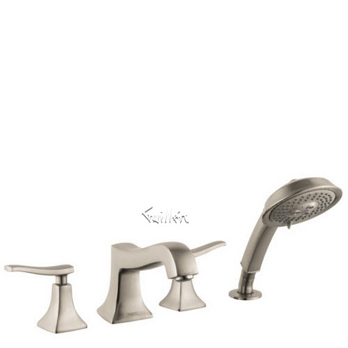 Hansgrohe 31314821; Metris C; 4 hole tub filler trim with handshower; in Brushed Nickel; Discontinued Product