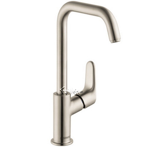 Hansgrohe 031609821; Focus; single-hole faucet 240 with swivel spout and pop-up drain, 1.2 gpm; in Brushed Nickel