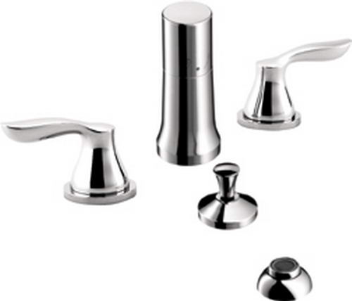 Hansgrohe Axor; 04056; Bidet faucet widespread dual lever handles with front spray; Series Solaris E