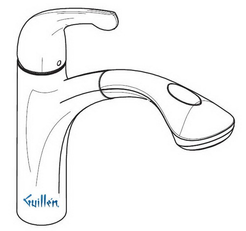 Hansgrohe; 04076; Kitchen faucet single lever handle high spout with pull out sprayhead for 1 hole; Series Allegro E