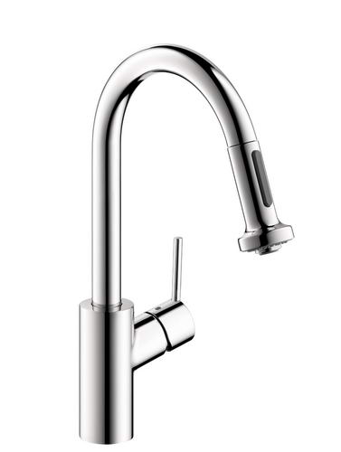 Hansgrohe; 04286; Kitchen faucet single lever handle high spout with pull down sprayhead for 1 hole; Series Talis S