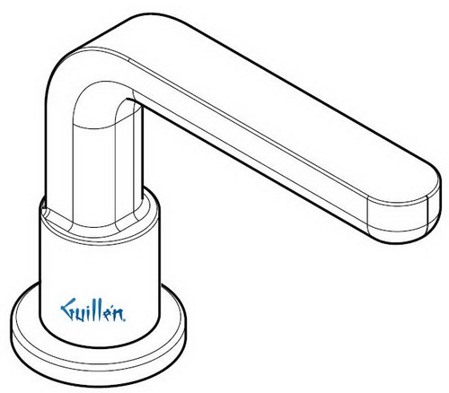 Hansgrohe Axor; 06402; Tub deck filler spout; Series Metris S