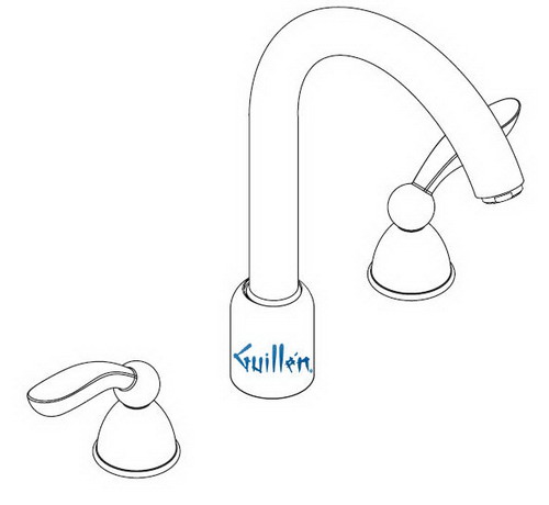 Hansgrohe; 06547; Kitchen faucet dual lever or cross handle high spout for 3 hole; Series Solaris, Stratos, Metro, Interaktiv S
