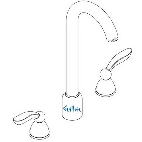 Hansgrohe; 06548; Bar faucet dual lever handle high spout for 3 hole; Series Solaris, Stratos, Metro, Interaktiv S