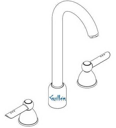 Hansgrohe; 06563; Bar faucet dual lever handle high spout for 3 hole; Series Solaris, Stratos, Metro, Interaktiv S