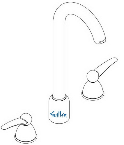 Hansgrohe; 06570; Bar faucet dual lever handle high spout for 3 hole; Series Solaris, Stratos, Metro, Interaktiv S