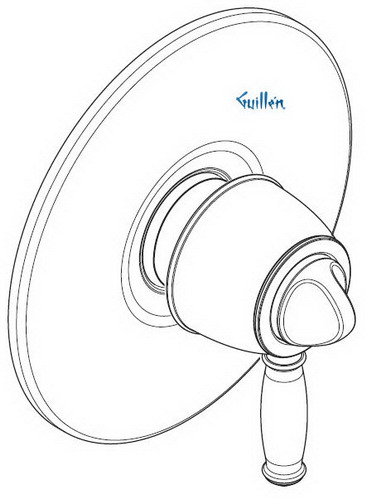 Hansgrohe; 06612; Shower ThermoBalance valve trim with lever handle; Series 1901, TB II