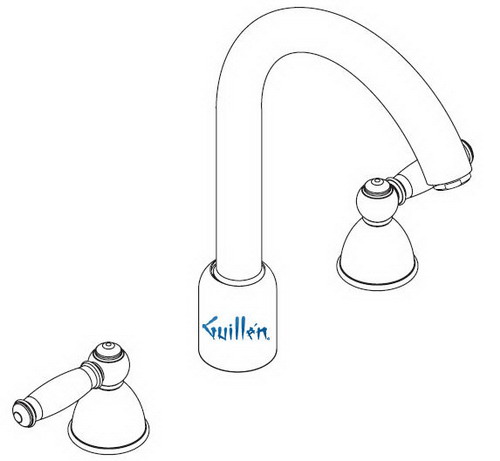 Hansgrohe; 06629; Kitchen faucet dual lever handle high spout with side sprayhead for 4 hole; Series 1901, Monsoon