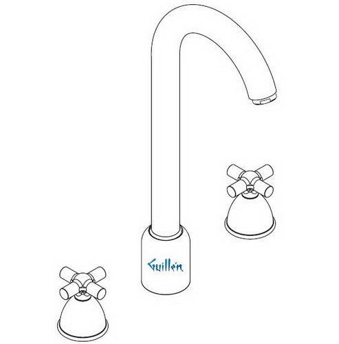 Hansgrohe; 06861; Bar faucet dual cross handle high spout for 3 hole; Series Solaris, Stratos, Metro, Interaktiv S