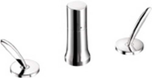Hansgrohe Axor; 10220; Bidet faucet trim widespread dual lever handles with vertical spray and vaccum breaker; Series Starck