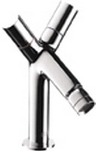 Hansgrohe Axor; 10230; Bidet faucet sinlge hole and dual cube handles with front spray; Series Starck
