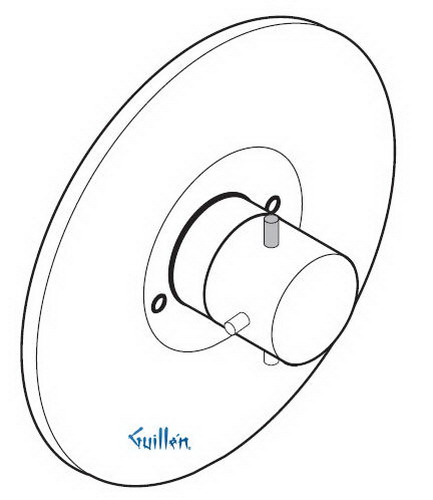 Hansgrohe Axor; 10378; Shower thermostatic mixing valve trim with cube handle; Series Starck