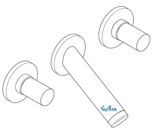 Hansgrohe Axor; 10413; Lavatory faucet dual cube handle for vessel wall mount; Series Starck