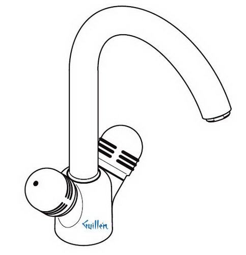 Hansgrohe; 12830; Kitchen faucet dual knob handle high spout for 1 hole; Series Mondial, Uno, Duo