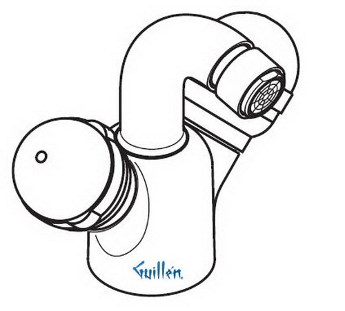 Hansgrohe Axor; 13230; Bidet faucet sinlge hole and dual dome handles with front spray; Series Uno 2