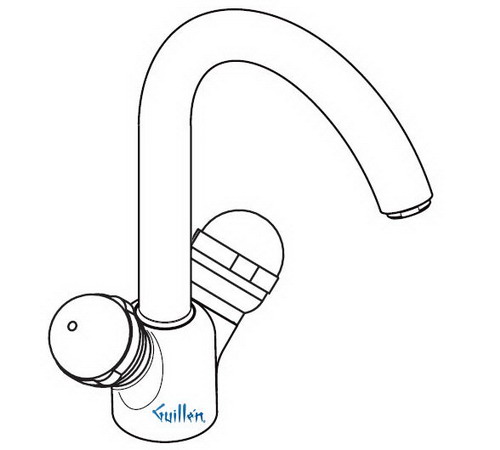 Hansgrohe; 13830; Kitchen faucet dual knob handle high spout for 1 hole; Series Mondial, Uno, Duo