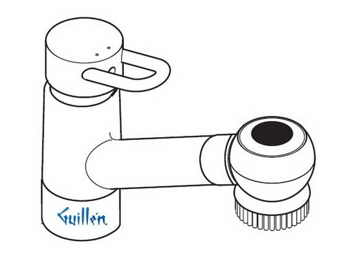 Hansgrohe; 13855; Kitchen faucet single lever handle with pull out sprayhead for 1 hole; Series Allegroh, Mondial, Uno