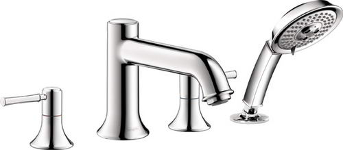 Hansgrohe 14314001; Talis C; 4 hole tub filler trim with handshower; in Chrome; Discontinued Product