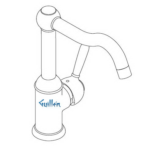 Hansgrohe Axor; 14880; Kitchen faucet single lever handle high spout for 1 hole; Series Carlton
