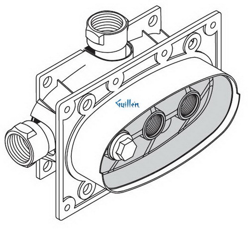 Hansgrohe; 15374; Shower 3/4"" thermostatic mixing valve rough; Series Ecostat