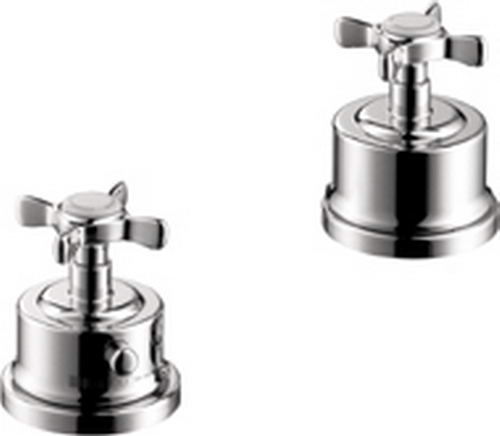 Hansgrohe Axor; 16480; Tub deck filler valve 2 hole thermostatic dual cross handle; Series Montreux