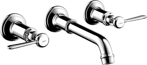 Hansgrohe Axor; 16534; Lavatory faucet dual lever handle for vessel wall mount; Series Montreux