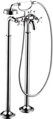 Hansgrohe Axor; 16547; Column tub filler valve dual cross handle floor mount; Series Montreux