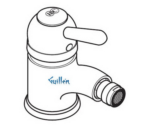 Hansgrohe Axor; 17200; Bidet faucet sinlge hole and lever handle with front spray; Series Carlton