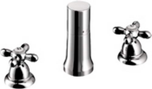 Hansgrohe Axor; 17224; Bidet faucet trim widespread dual cross handles with vertical spray and vaccum breaker; Series Carlton
