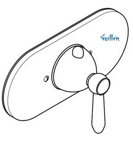 Hansgrohe Axor; 17376; Shower thermostatic mixing valve trim with lever handle; Series Carlton