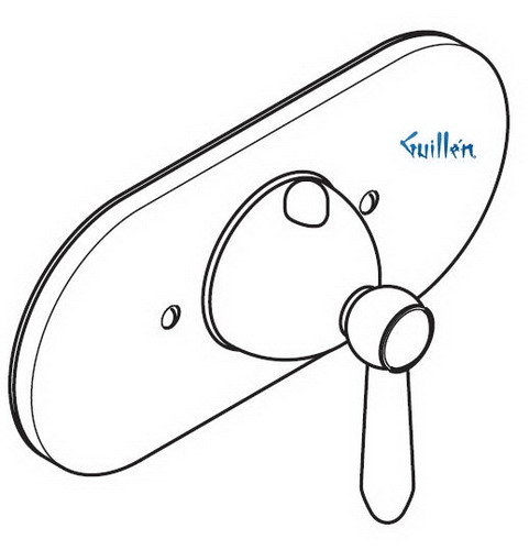 Hansgrohe Axor; 17378; Shower thermostatic mixing valve trim with lever handle; Series Carlton