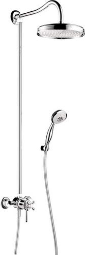Hansgrohe Axor; 17670; Showerpipes thermostatic single cross handle wall mount; Series Carlton