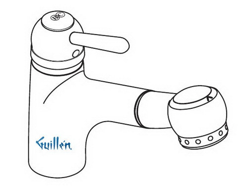 Hansgrohe; 17809; Kitchen faucet single lever handle with pull out sprayhead for 1 hole; Series Allegroh, Mondial, Uno