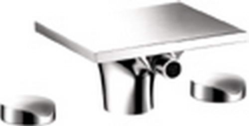 Hansgrohe Axor; 18213; Bidet faucet widespread dual round handles with front spray; Series Massaud