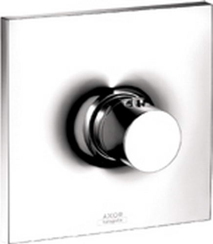 Hansgrohe Axor; 18747; Shower thermostatic mixing valve trim with cube handle; Series Massaud, EcoMax