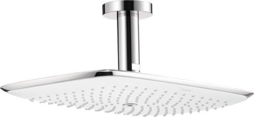 Hansgrohe 27390401; Puravida; shower head 400 w/ceiling mount; in White / Chrome